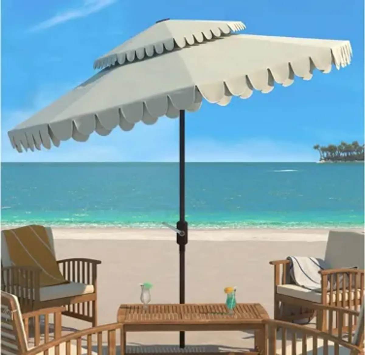 Chandler 9 ft Double Top Umbrella