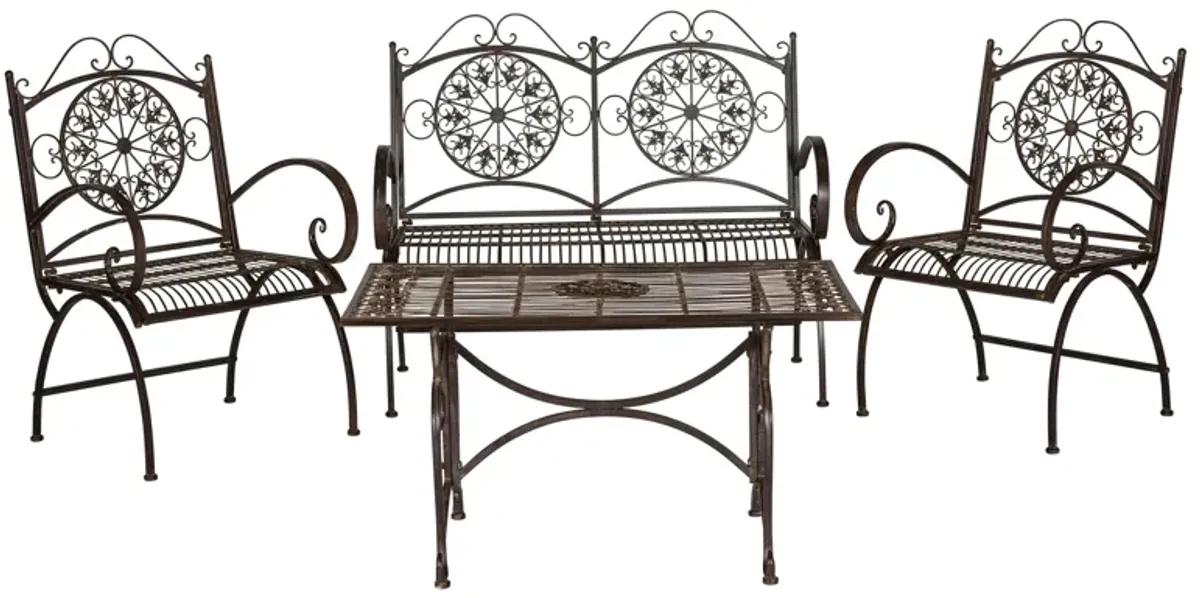 Embry 4-pc. Patio Set in Gray Wash by Safavieh