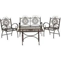 Embry 4-pc. Patio Set in Gray Wash by Safavieh