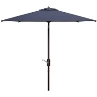 Shay 7.5 ft Square Crank Umbrella in Navy by Safavieh