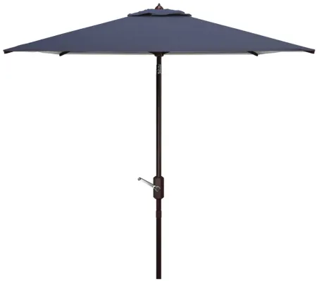 Shay 7.5 ft Square Crank Umbrella in Navy by Safavieh