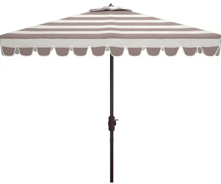 Vienna 7.5 ft Square Crank Umbrella in Grey by Safavieh