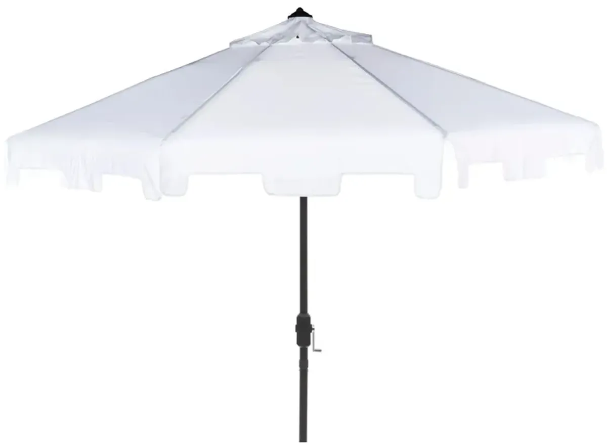 Zimmerman UV Resistant 9 ft Crank Market Push Button Tilt Umbrella w/ Flap