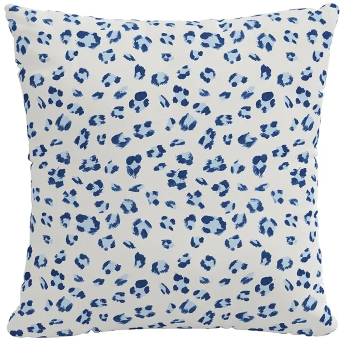 22" Outdoor Brush Cheetah Pillow in Brush Cheetah Sm Blue by Skyline