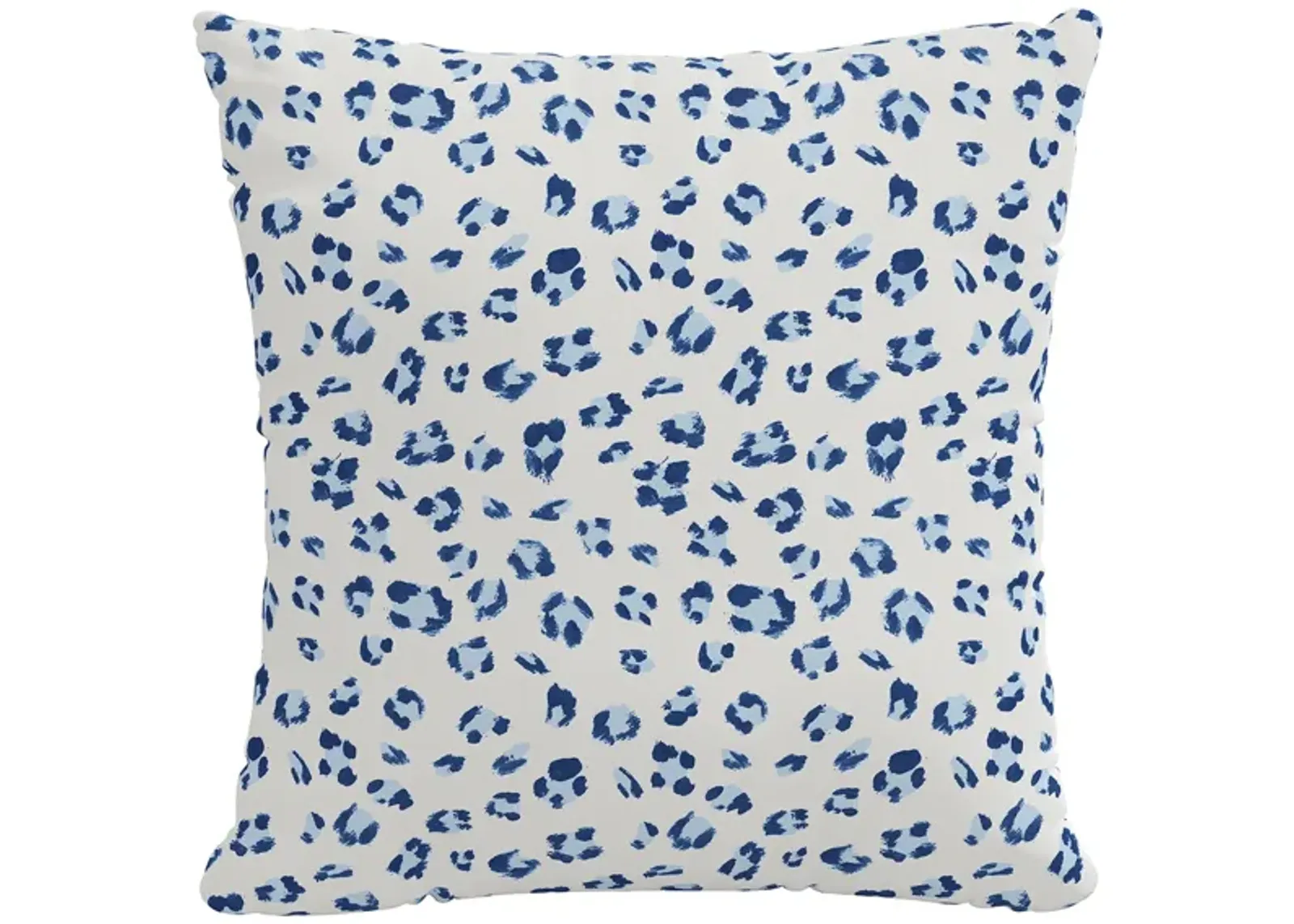 22" Outdoor Brush Cheetah Pillow in Brush Cheetah Sm Blue by Skyline