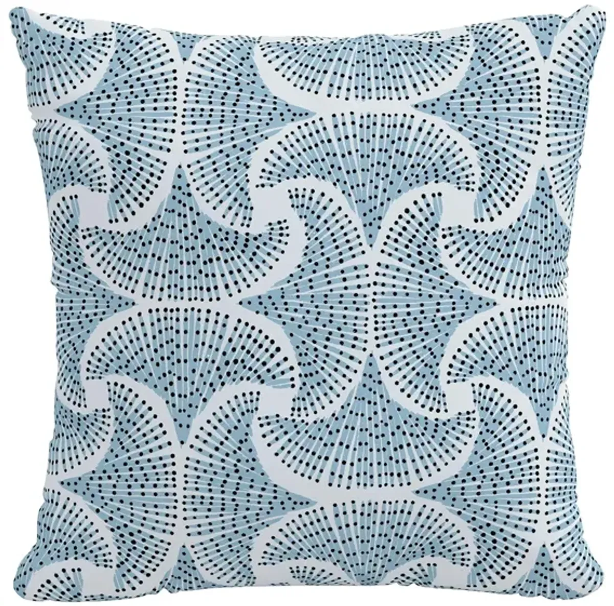 18" Outdoor Sea Fan Pillow in Sea Fan Blue by Skyline