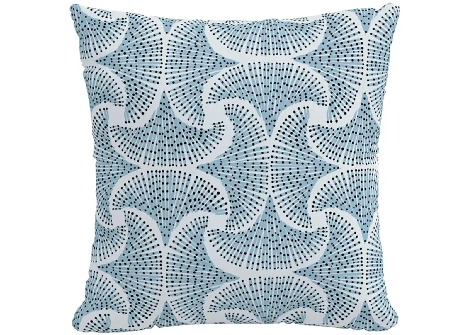 18" Outdoor Sea Fan Pillow in Sea Fan Blue by Skyline