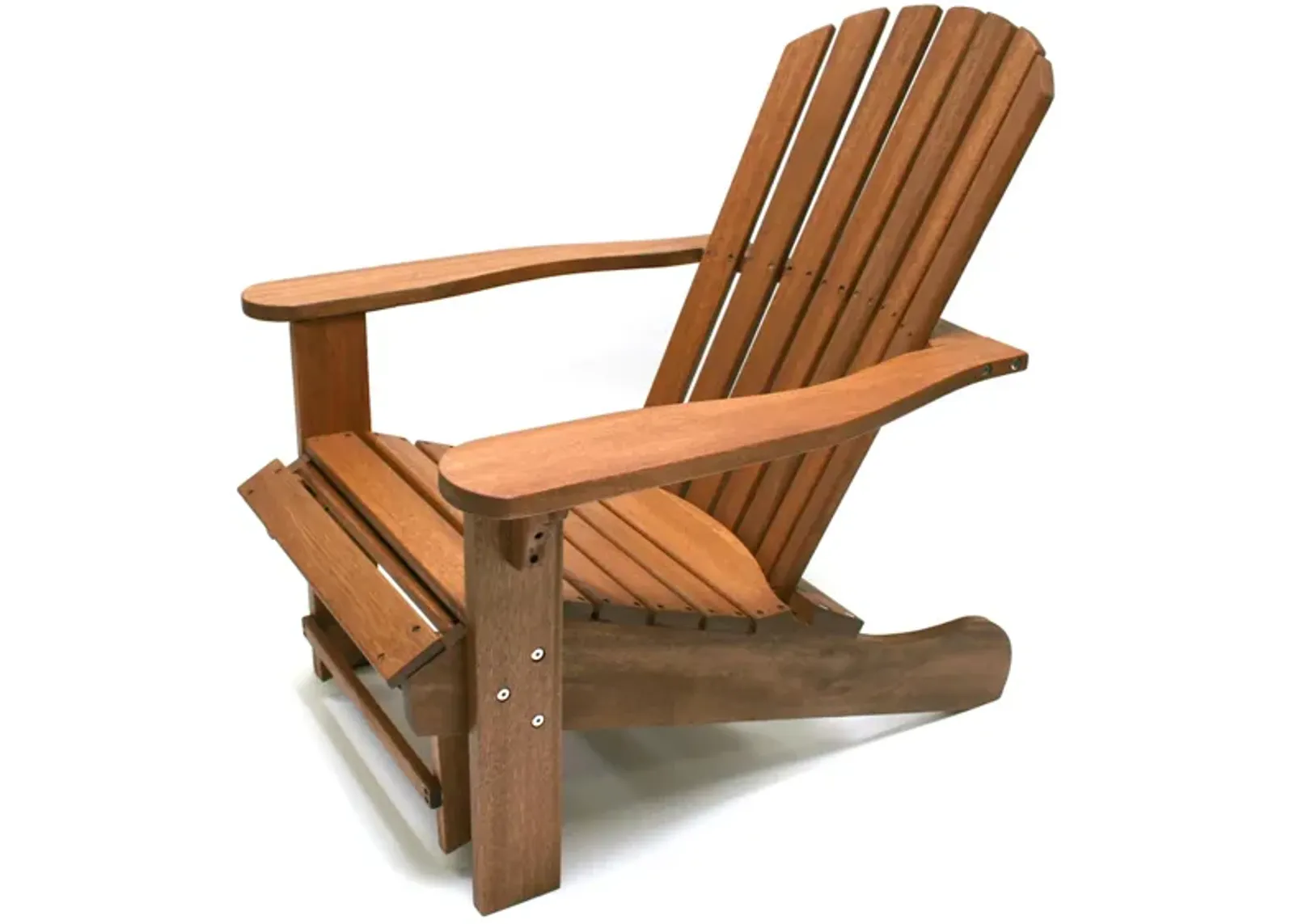 Farmhouse Adirondack Chair with Ottoman in Brown by Outdoor Interiors