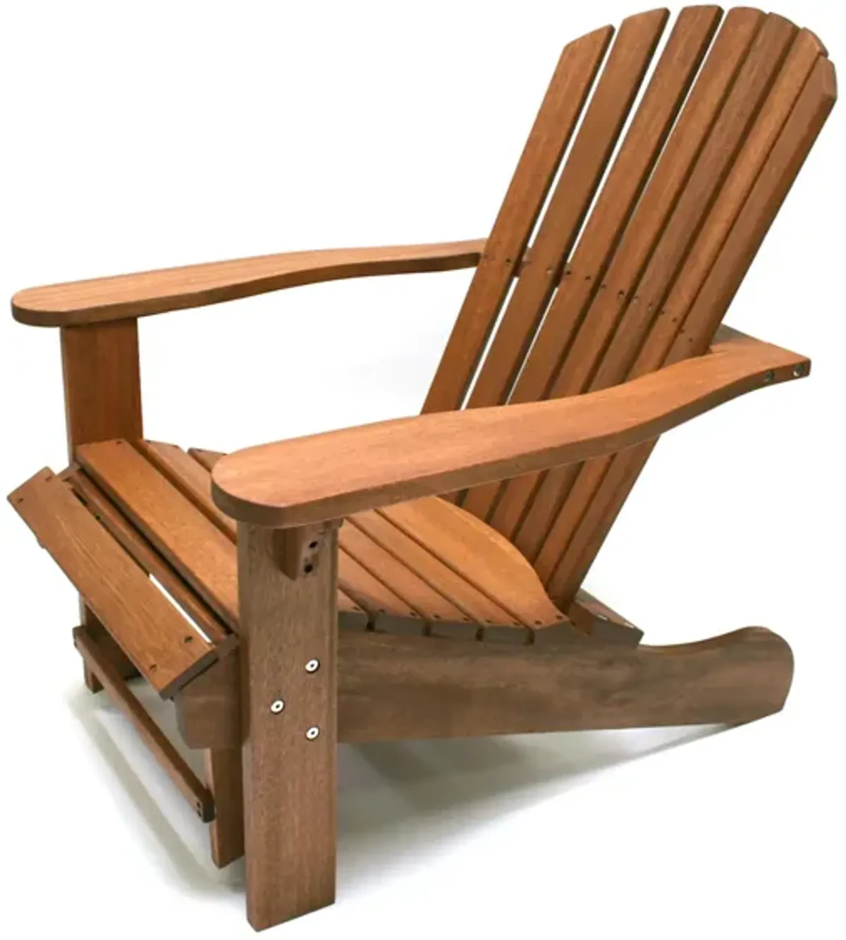 Farmhouse Adirondack Chair with Ottoman in Brown by Outdoor Interiors