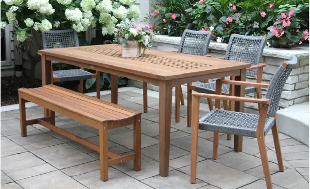 Farmhouse 76" Checkerboard Dining Table