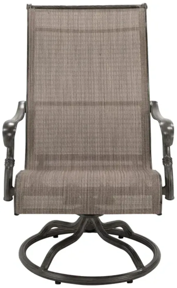 Indigo Bay Outdoor Dining Swivel Sling Chair