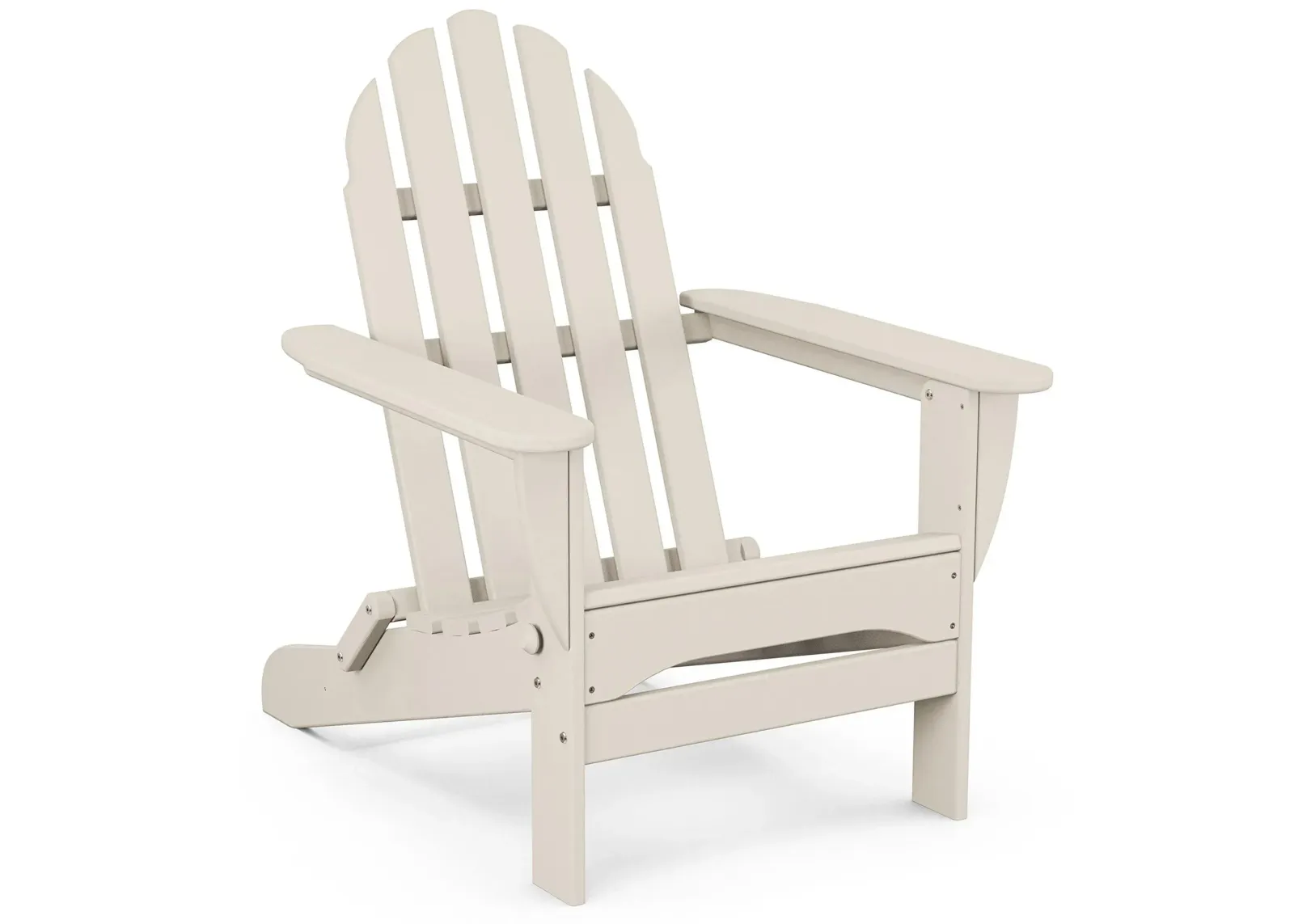 Classic Folding Adirondack Chair in Sand by Polywood