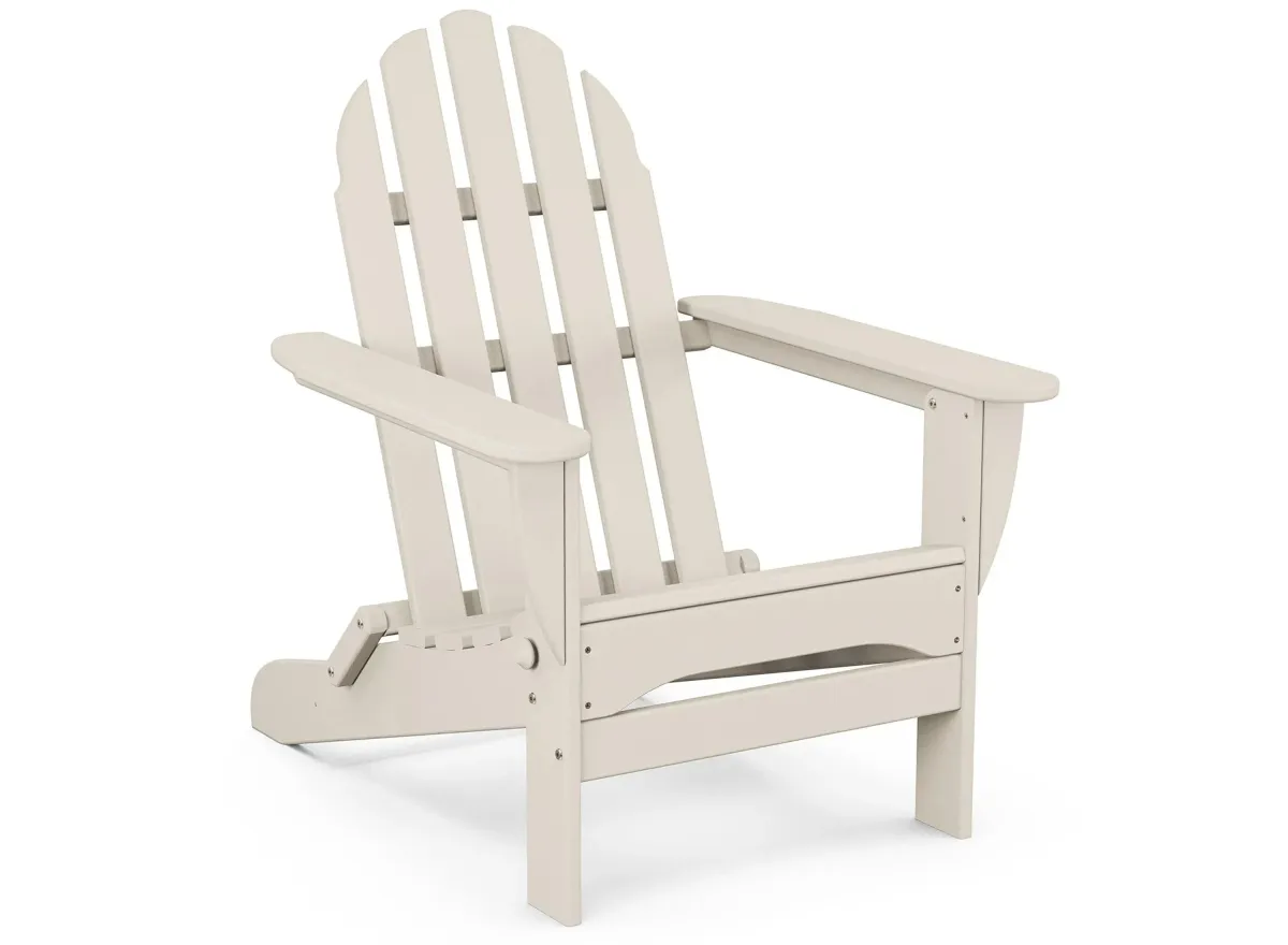 Classic Folding Adirondack Chair in Sand by Polywood