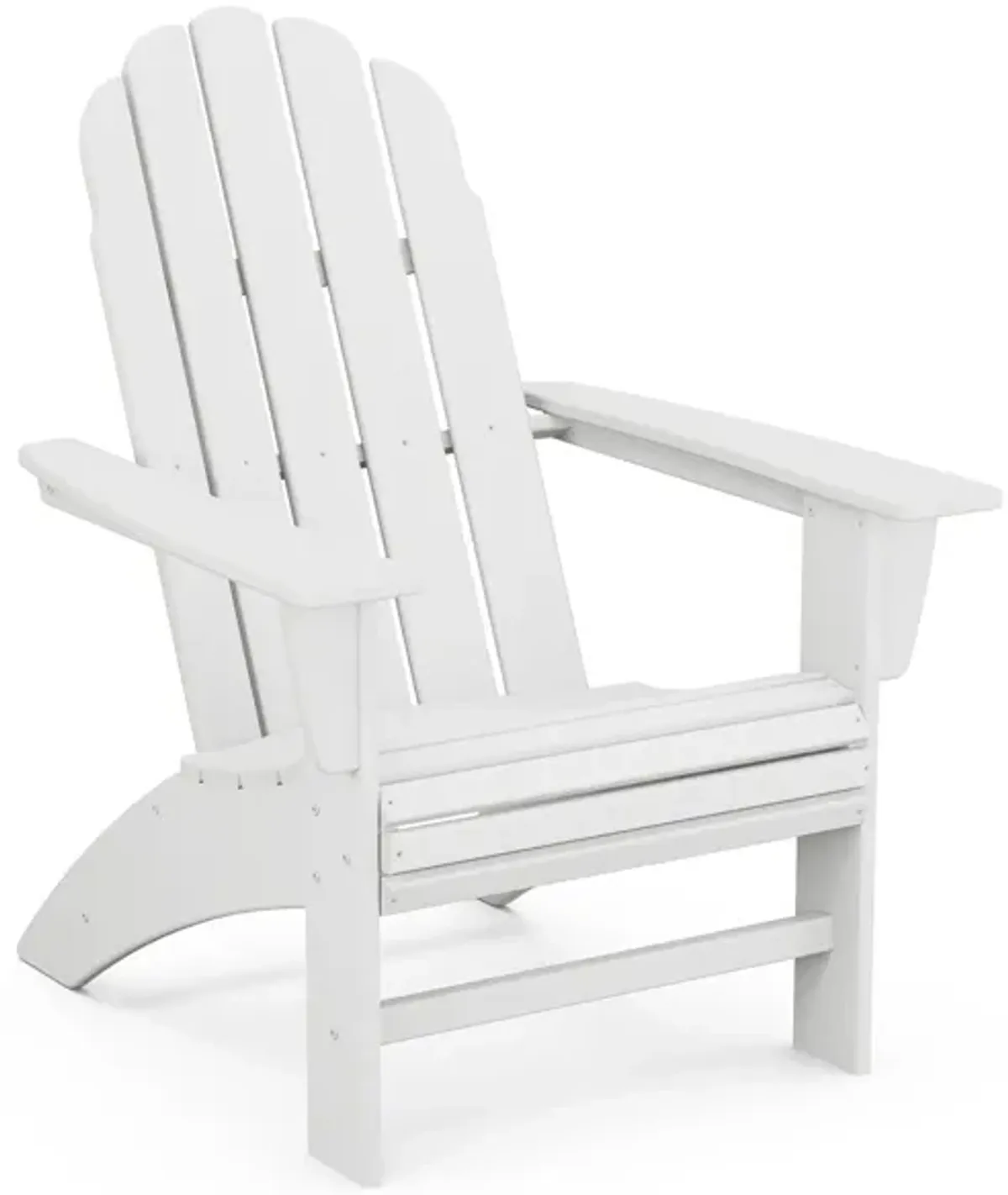 Vineyard Curveback Adirondack Chair in White by Polywood