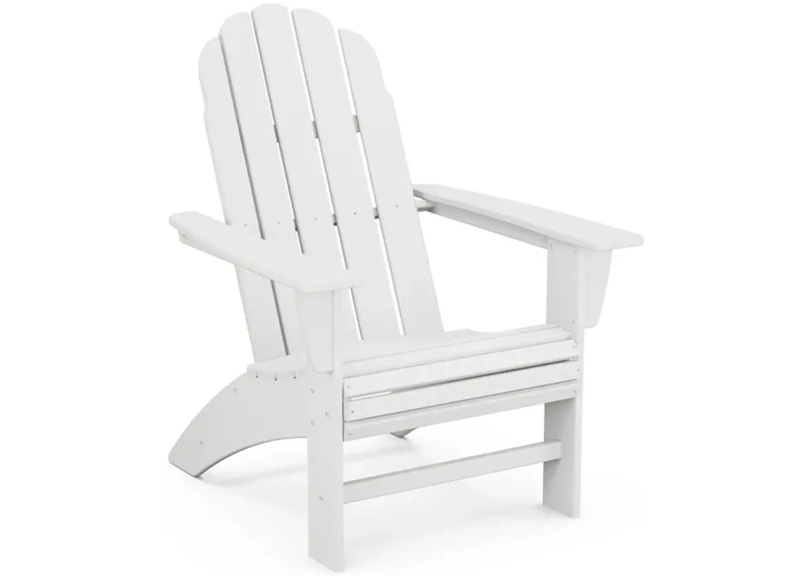 Vineyard Curveback Adirondack Chair in White by Polywood