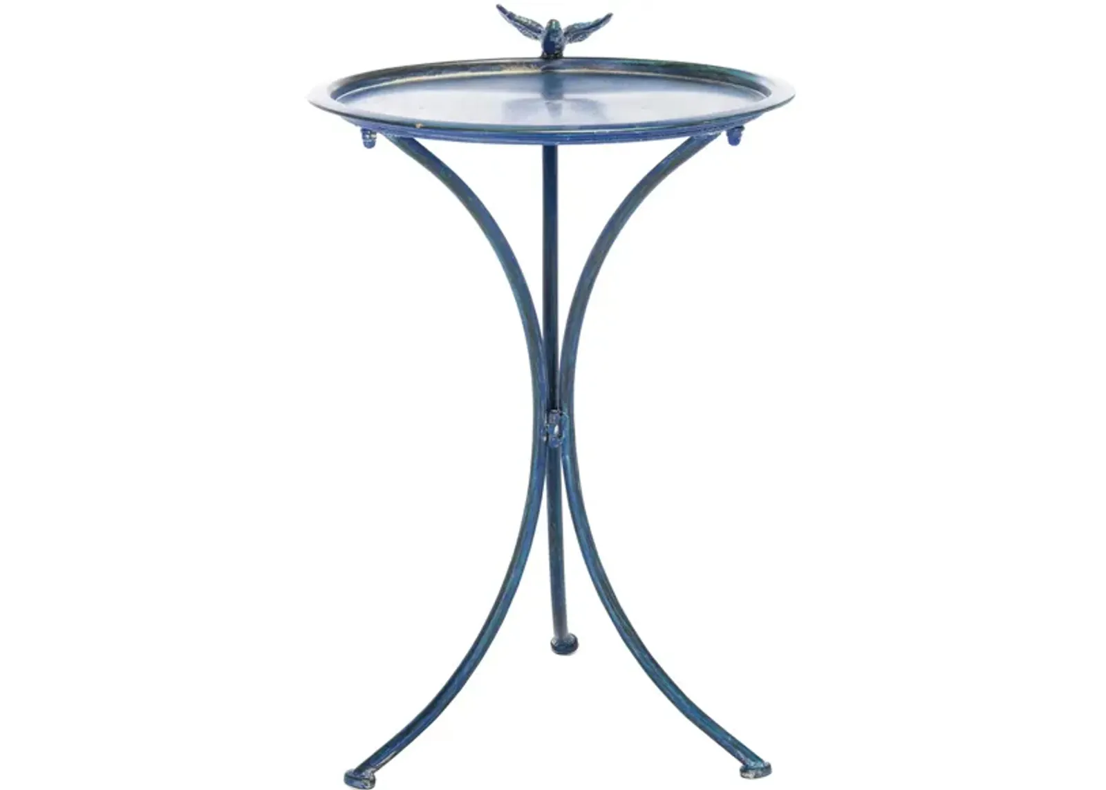 Carew Outdoor Bird Bath in Antique Blue by Safavieh