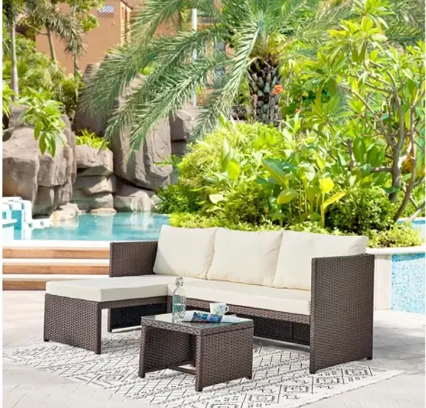 Menton 2 Pc Outdoor Patio Set