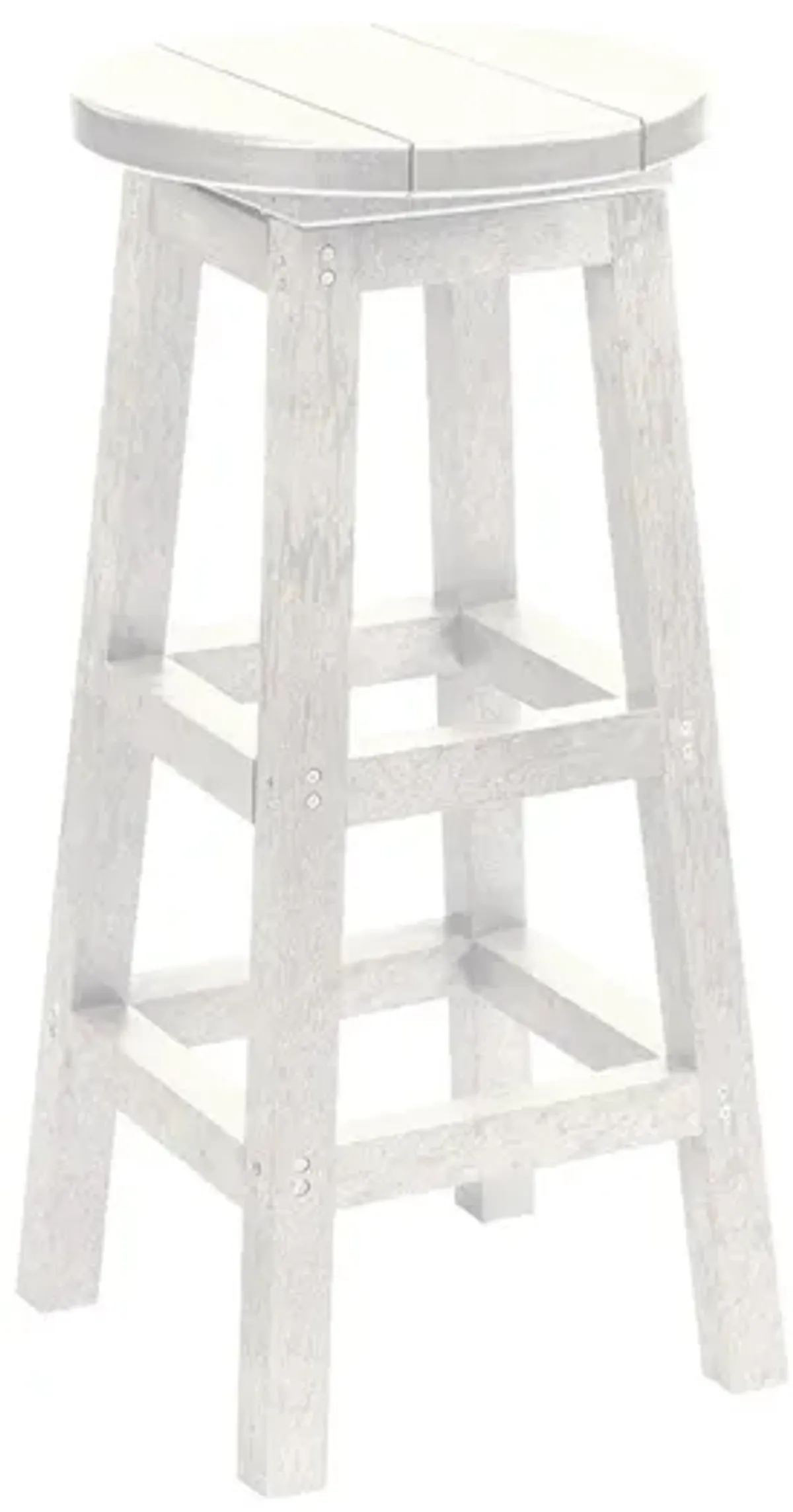 Generation Recycled Outdoor Barstool in White by C.R. Plastic Products