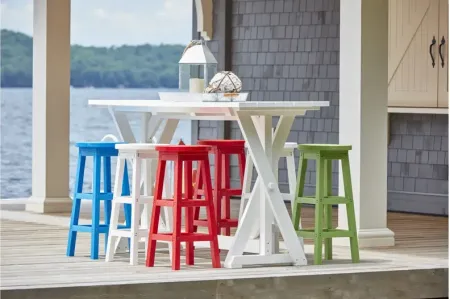 Generation Recycled Outdoor Barstool in White by C.R. Plastic Products