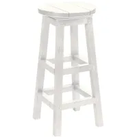 Generation Recycled Outdoor Barstool in Sky Blue, White And Black by C.R. Plastic Products