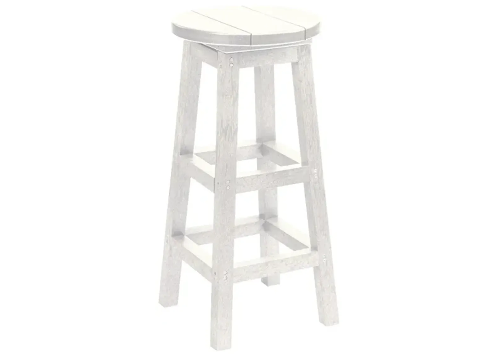 Generation Recycled Outdoor Barstool in White by C.R. Plastic Products