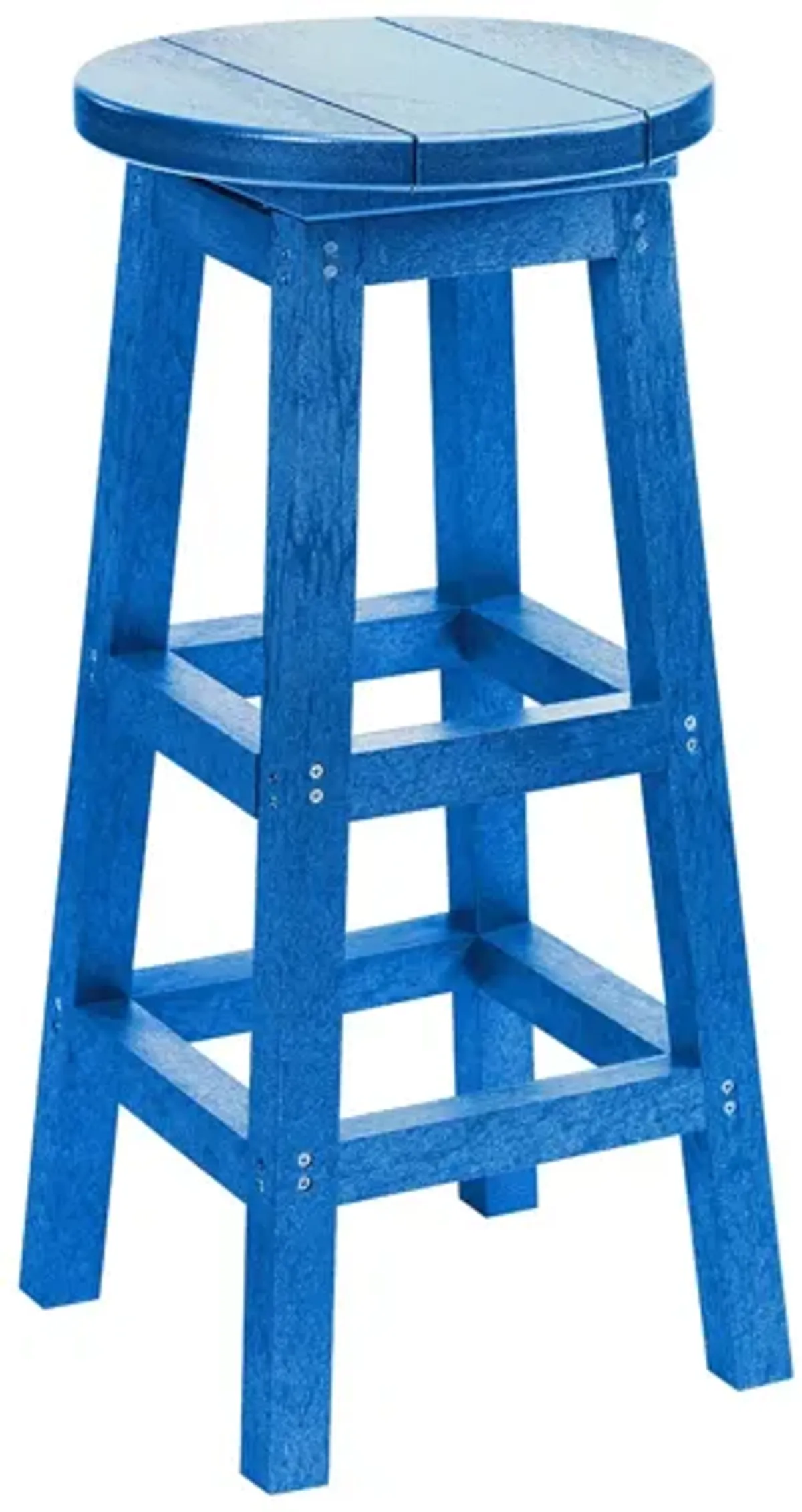 Generation Recycled Outdoor Barstool in Blue by C.R. Plastic Products