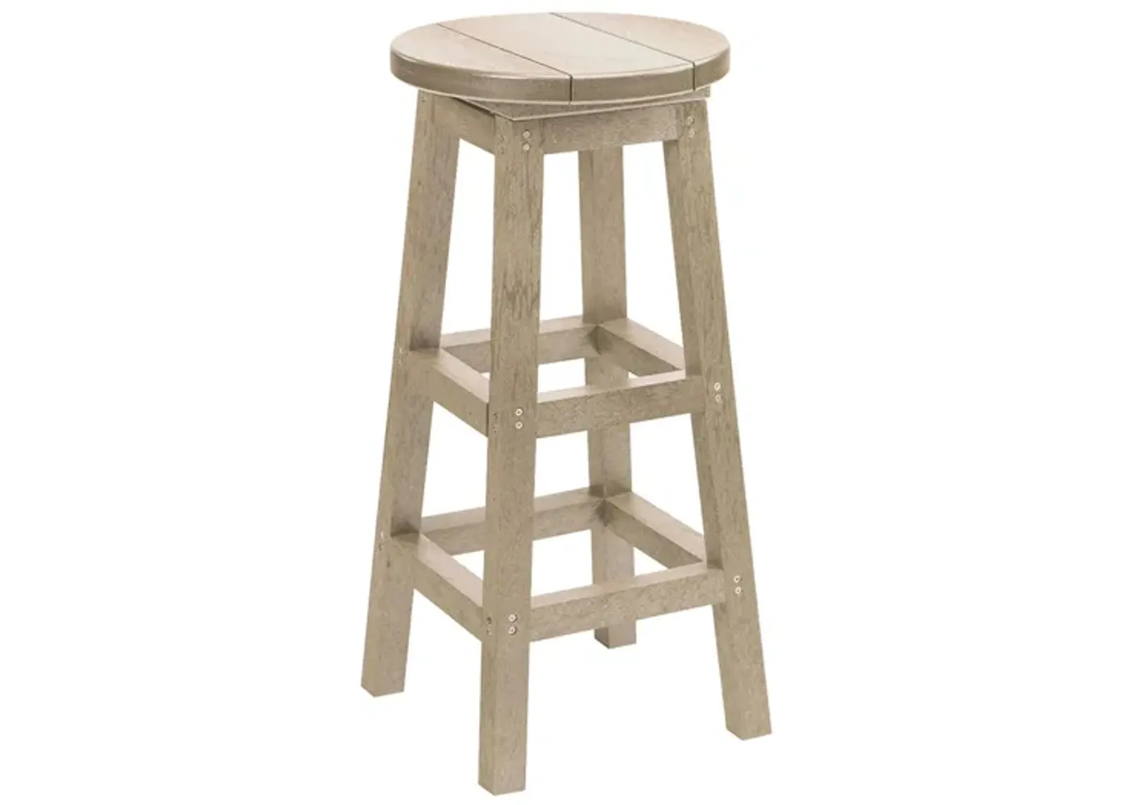 Generation Recycled Outdoor Barstool in Beige by C.R. Plastic Products