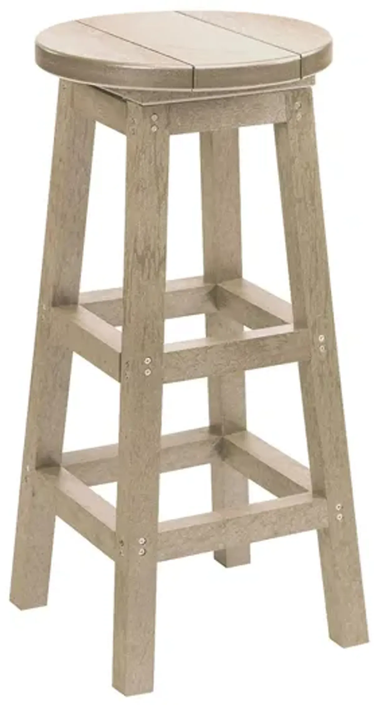 Generation Recycled Outdoor Barstool in Beige by C.R. Plastic Products