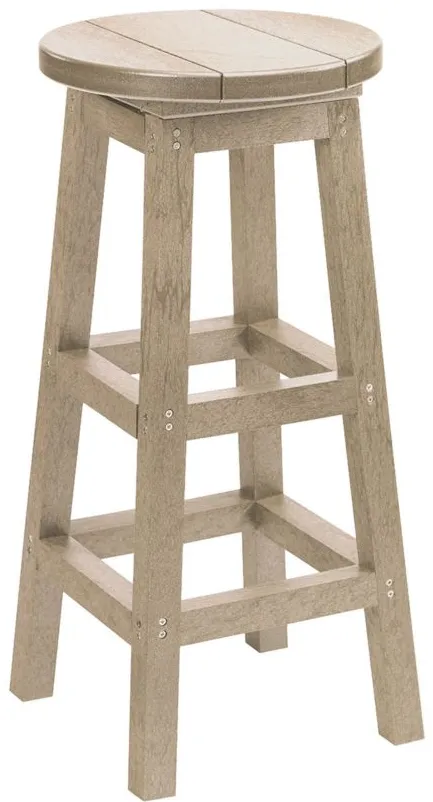 Generation Recycled Outdoor Barstool in Beige by C.R. Plastic Products