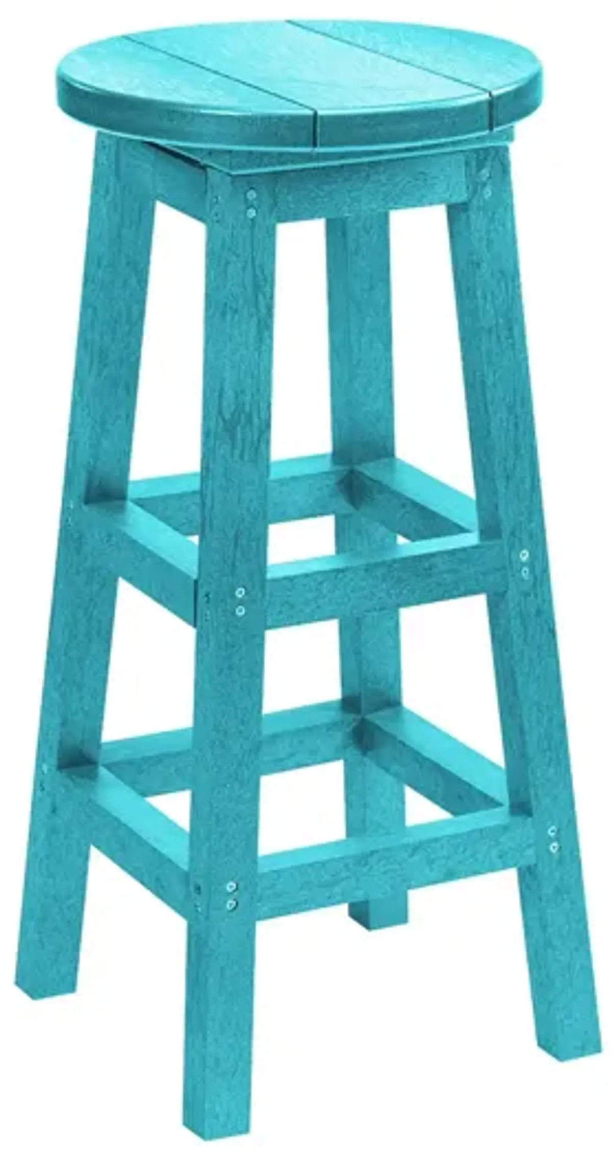 Generation Recycled Outdoor Barstool in Turquoise by C.R. Plastic Products