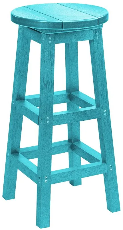 Generation Recycled Outdoor Barstool in Turquoise by C.R. Plastic Products