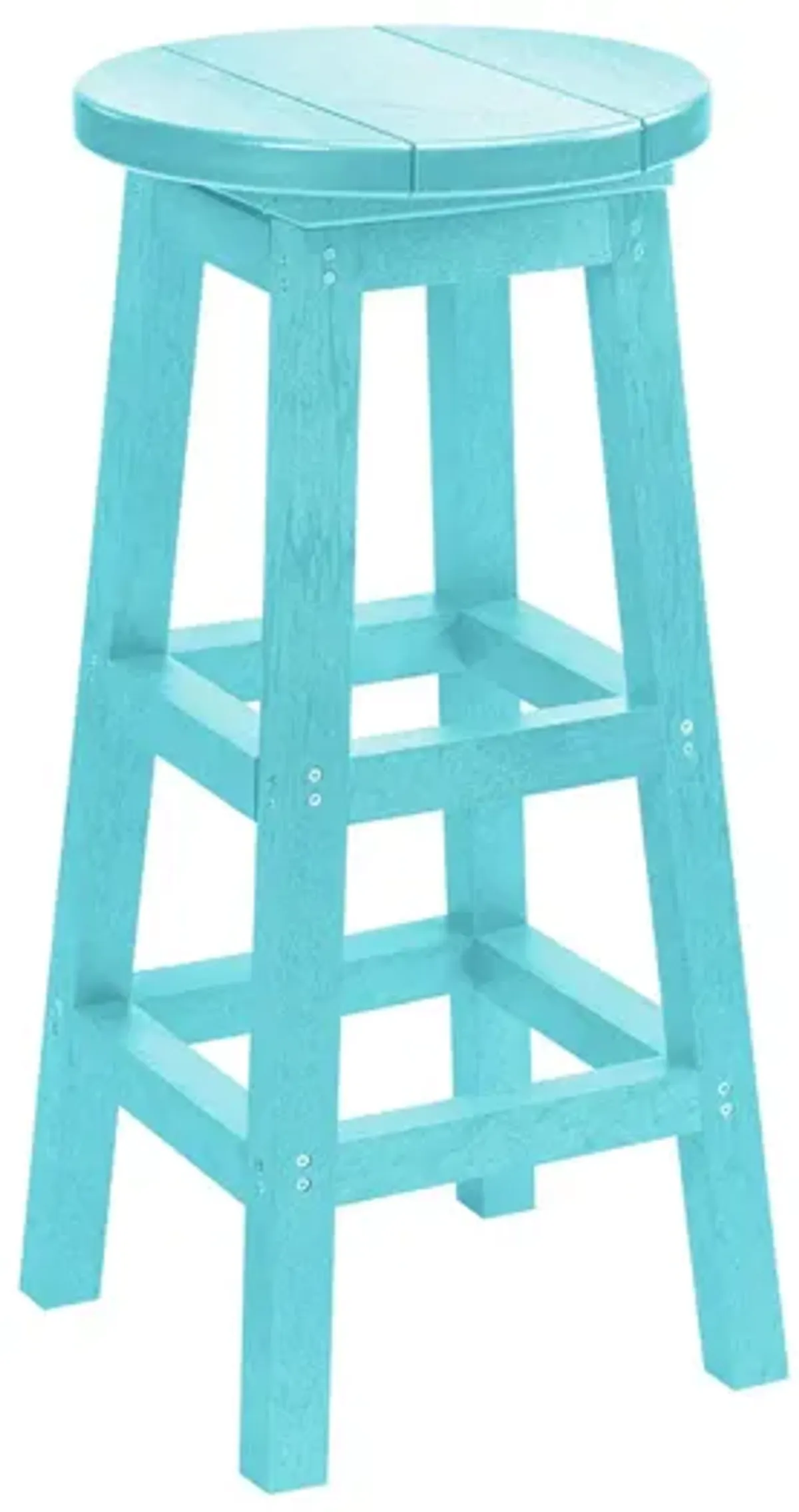 Generation Recycled Outdoor Barstool in Aqua by C.R. Plastic Products