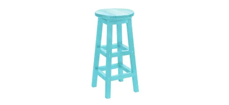 Generation Recycled Outdoor Barstool in Aqua by C.R. Plastic Products