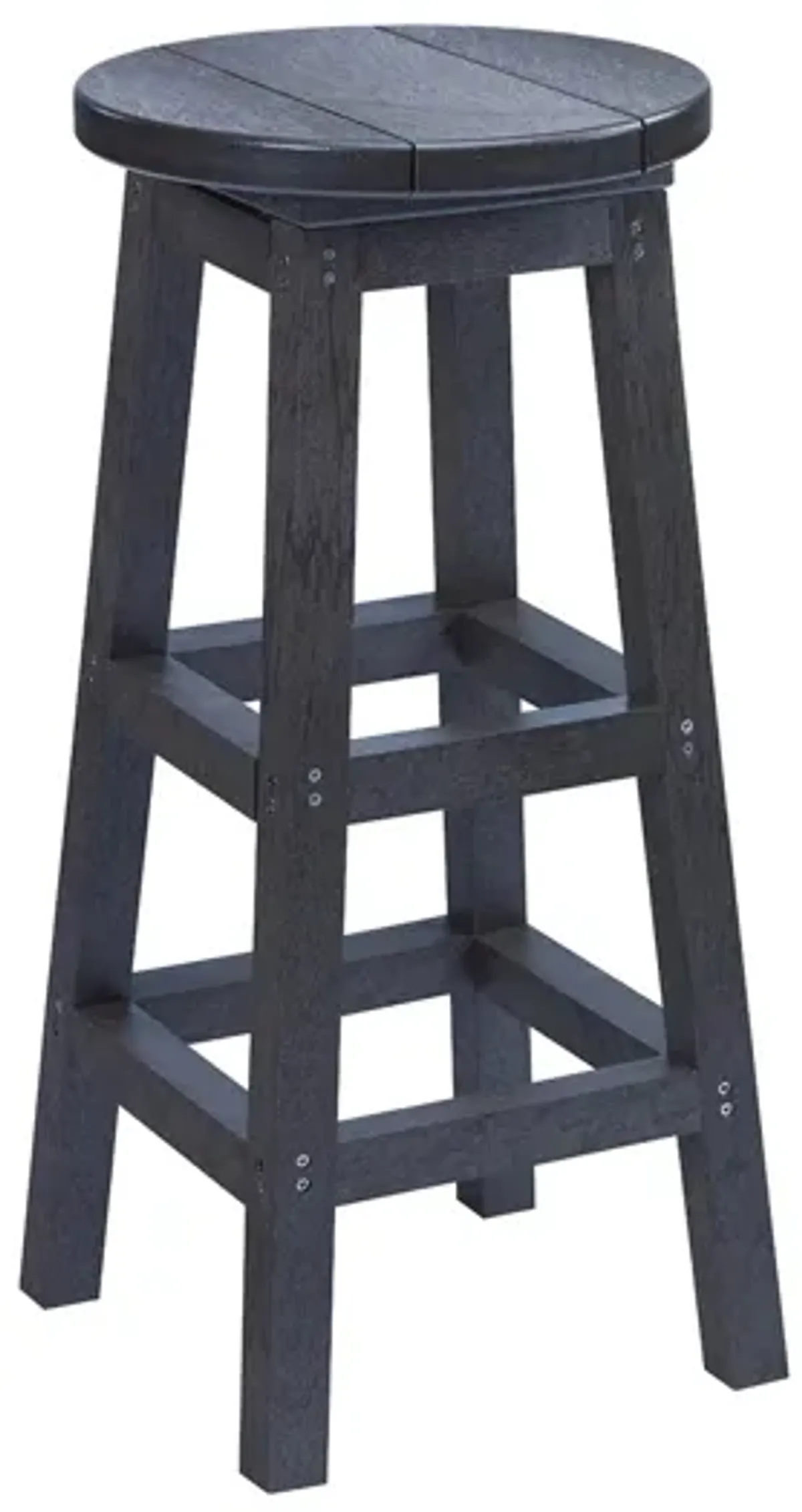 Generation Recycled Outdoor Barstool in Black by C.R. Plastic Products