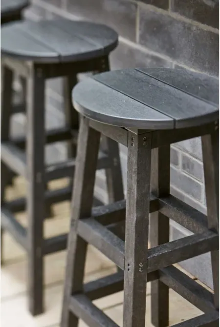 Generation Recycled Outdoor Barstool in Black by C.R. Plastic Products