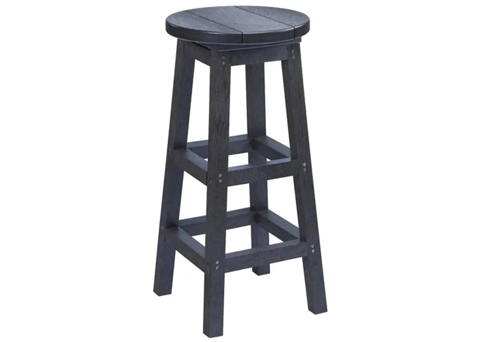 Generation Recycled Outdoor Barstool in Black by C.R. Plastic Products