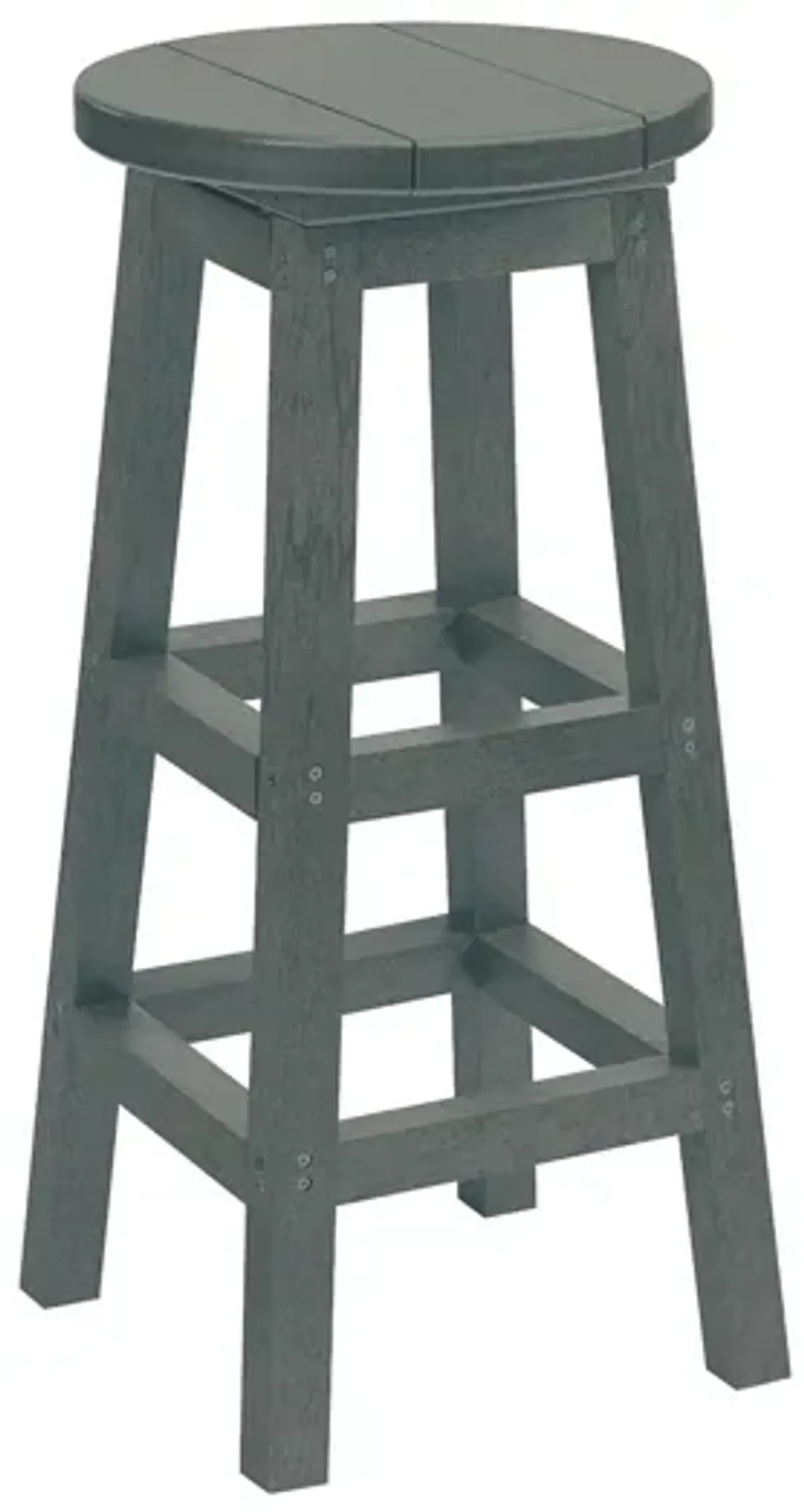 Generation Recycled Outdoor Barstool in Slate Gray by C.R. Plastic Products