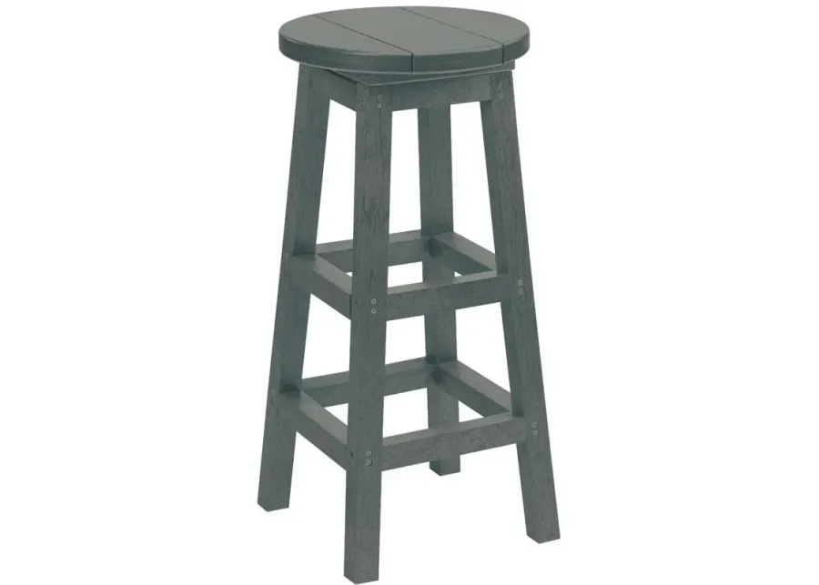 Generation Recycled Outdoor Barstool in Slate Gray by C.R. Plastic Products