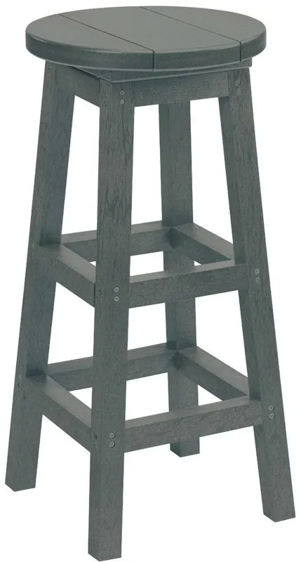 Generation Recycled Outdoor Barstool in Slate Gray by C.R. Plastic Products