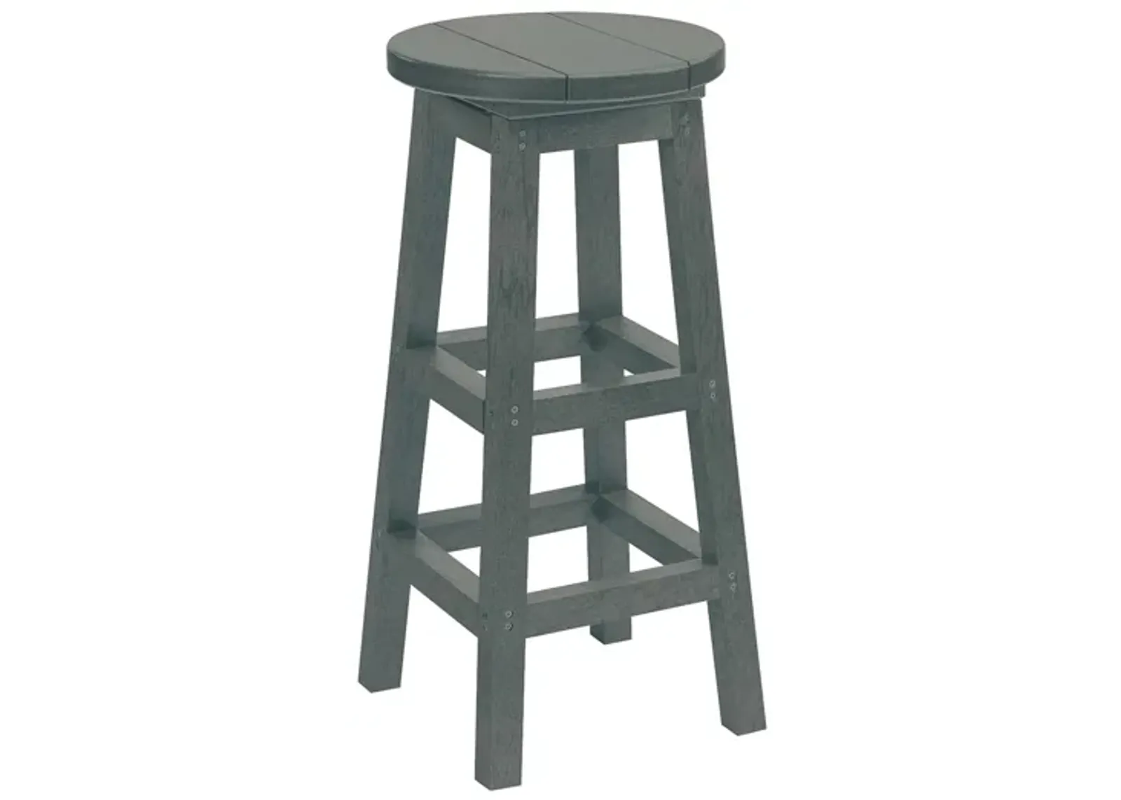 Generation Recycled Outdoor Barstool in Slate Gray by C.R. Plastic Products