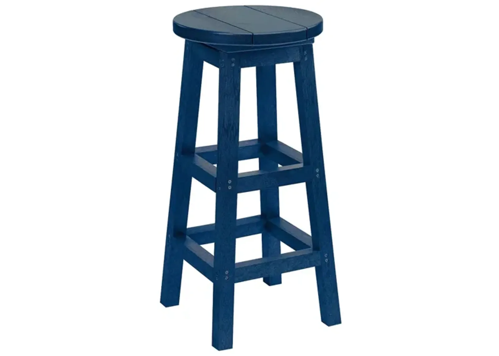 Generation Recycled Outdoor Barstool in Navy by C.R. Plastic Products