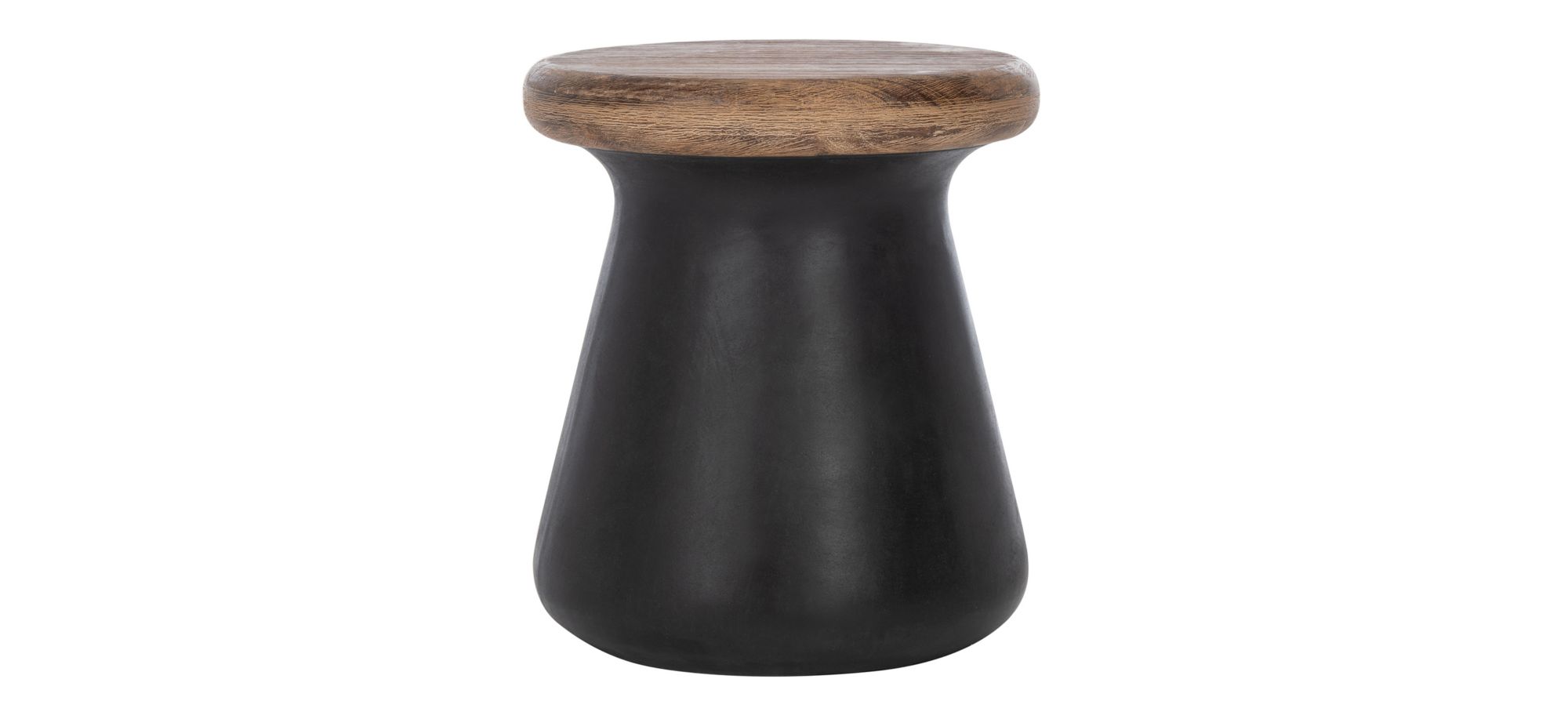 Ronson Outdoor Concrete Accent Stool in Aged Bronze by Safavieh