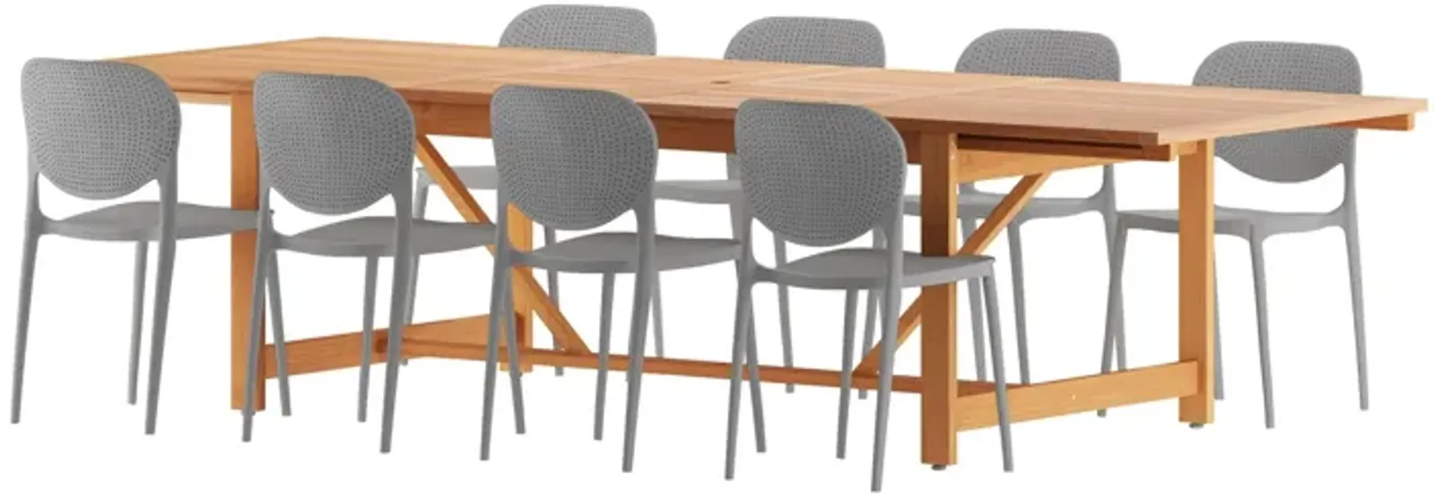 Amazonia Outdoor 9- pc. Eucalyptus Wood Dining Set