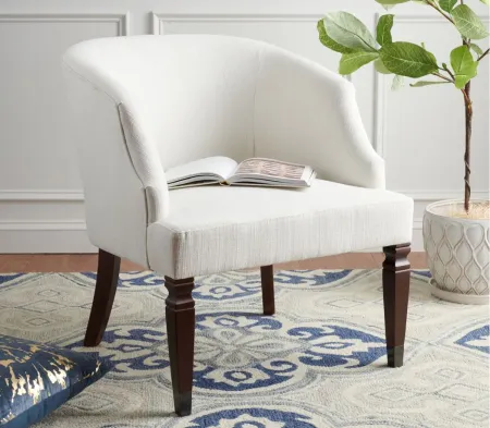 Ibuki Accent Chair in White by Safavieh