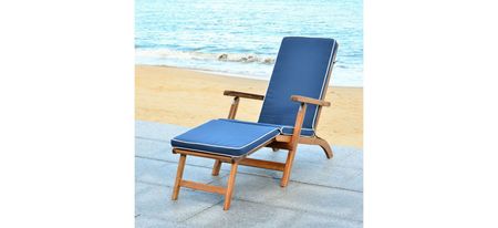 Palmdale Outdoor Lounge Chair in Navy by Safavieh