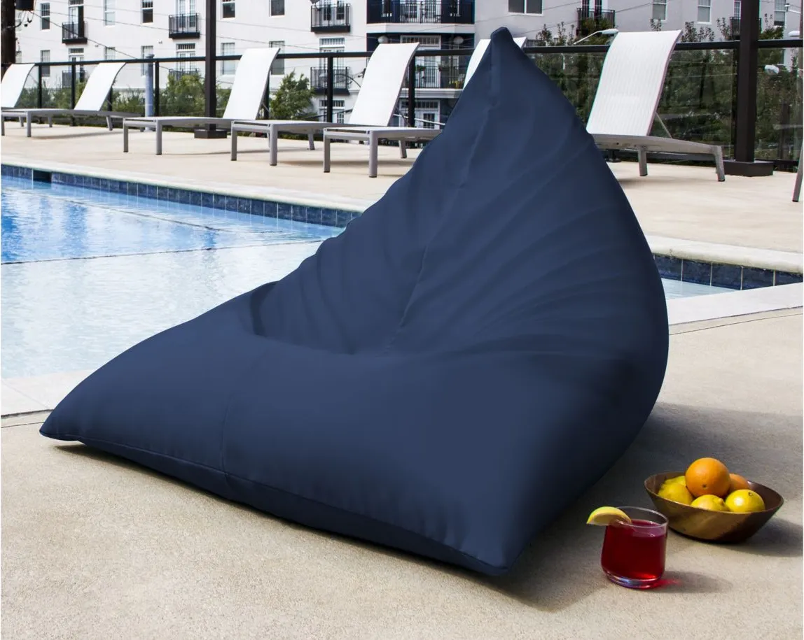 Rami Outdoor Bean Bag Chair in Gray by Foam Labs