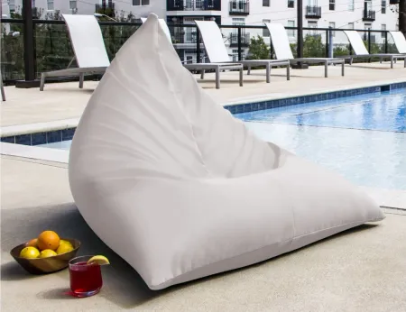 Rami Outdoor Bean Bag Chair in Faye Sand by Foam Labs