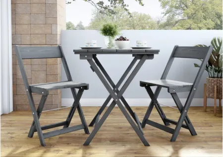Rockport Nantucket 3-pc... Bistro Set in Gray by Linon Home Decor