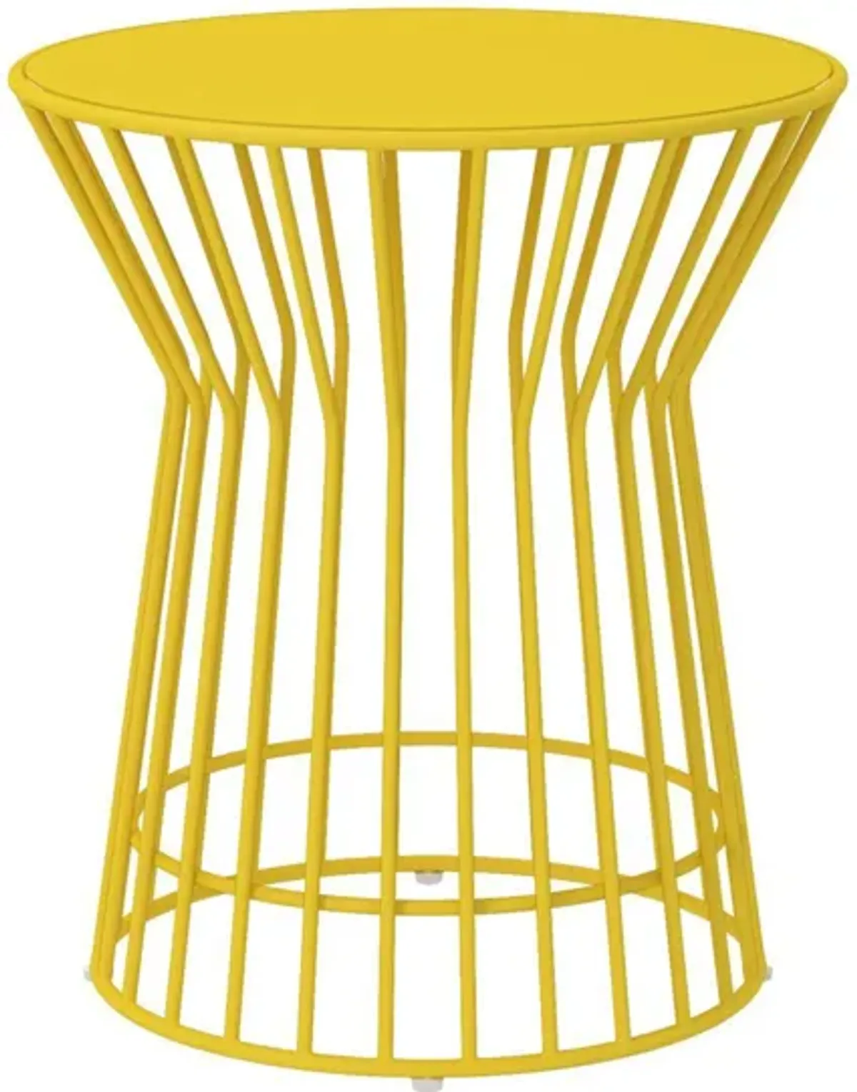 Novogratz Poolside Gossip Outdoor Roberta Side Table in Yellow by DOREL HOME FURNISHINGS