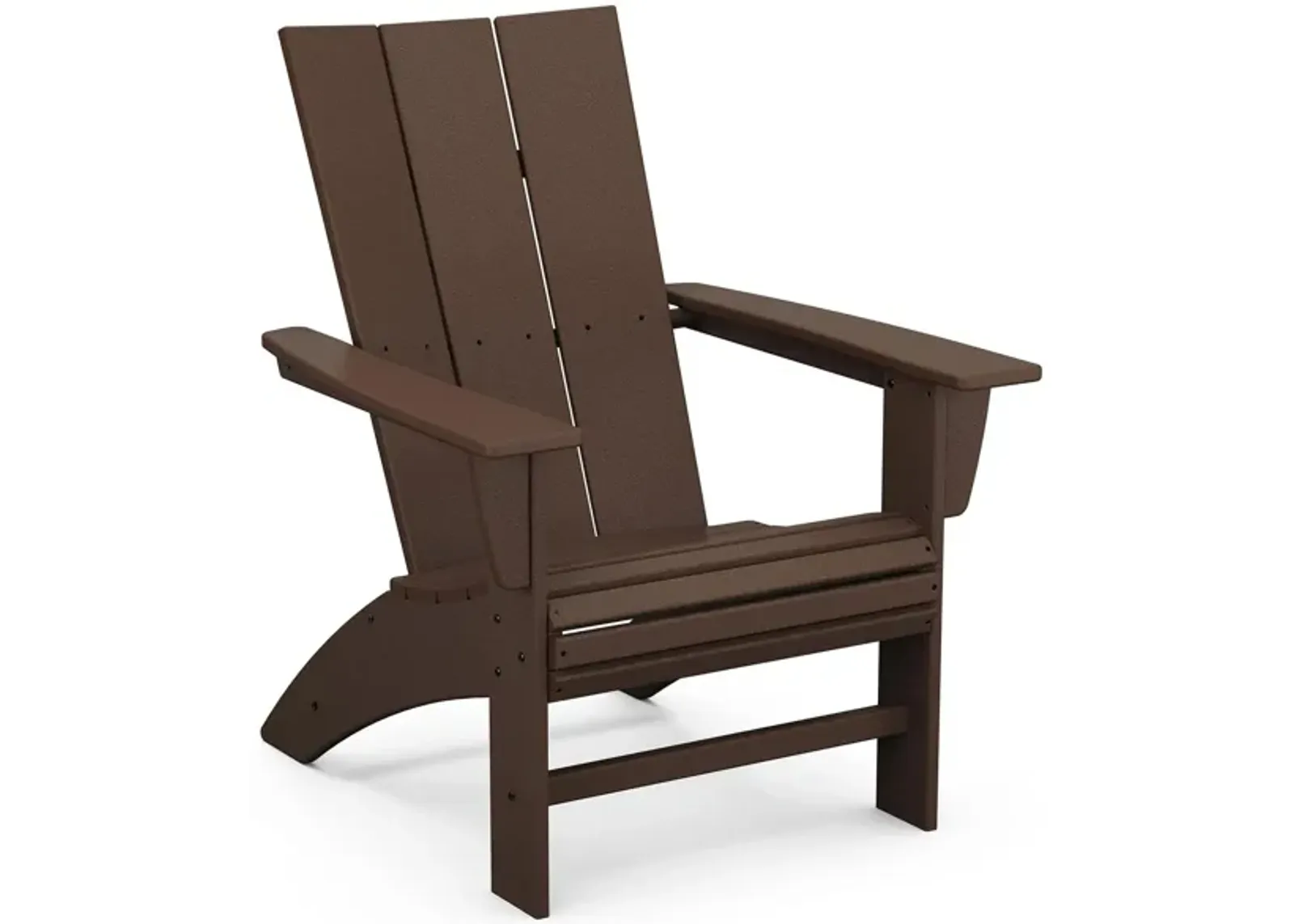 Modern Curveback Adirondack Chair in Mahogany by Polywood